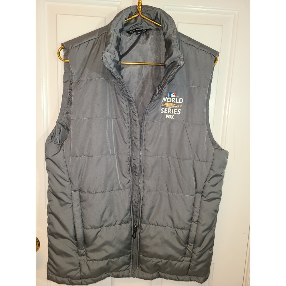 World Series Fox MLB PORT AUTHORITY Med Puffy VEST - SIZE MEDIUM Pockets - Picture 7 of 8
